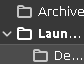 De folder is a sub-folder of Laun, which is on the same level as Archive
