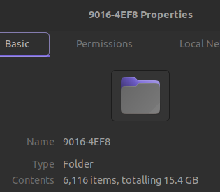 Contents: 6,116 items, totalling 15.4GB